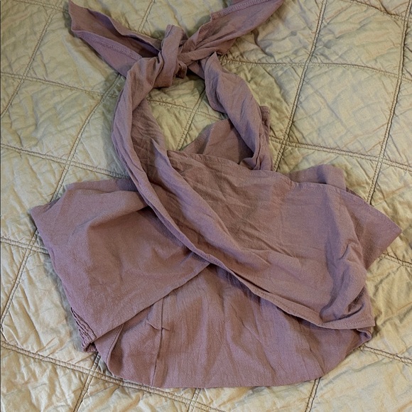 SHEIN Brown Wrap Top - Picture 3 of 3